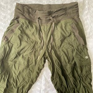lululemon athletica Olive Green Drawstring Yoga Pants